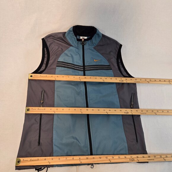 Vintage NIKE Gorpcore Y2K Retro UNISEX Reflective Green/Gray Zip Up Vest Size M. - Picture 16 of 16